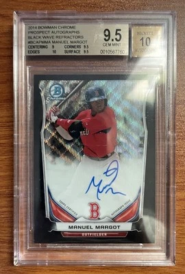 MANUEL MARGOT 2014 Bowman Chrome Prospect автографы Black Wave Refractors 31/50 - Изображение 1 из 4