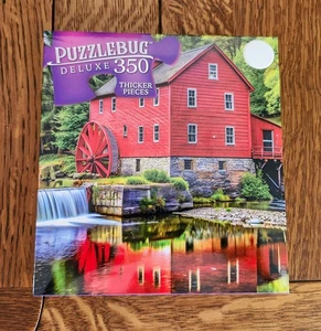 Puzzlebug Deluxe *Red Mill By the River* 350 piece Jigsaw Puzzle 20x12 - NEW! - Picture 1 of 3