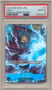 2023 ONE PIECE JAPANESE OP06 SANJI ALTERNATE ART #119 PSA 10 - Picture 1 of 2