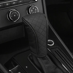 Car Gear Hand Shift Knob Cover Leather Handbrake Non-Slip Protector Accessories - Imagen 1 de 15