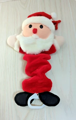 KIds II 1994 plush Santa Claus musical crib pull toy vintage Jingle Bells - Image 1 of 4