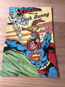 SUPERMAN MEETS THE QUIK BUNNY Promo DC Comic 1987 (Has Wear Due To Age) - Picture 1 of 4