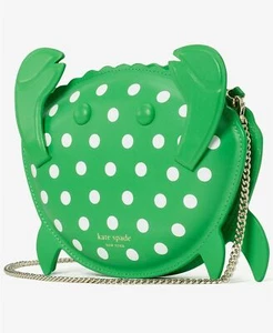 💚 KATE SPADE Shelly Crab Crossbody Bag Novelty Purse Green Handbag NWT  - Picture 1 of 5