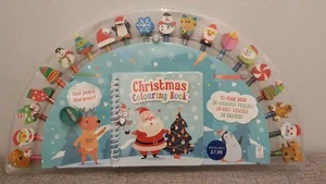 Christmas Colouring Pack (Coloring book, pencils, sharpener, eraser) - Picture 1 of 5