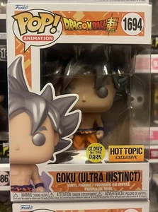 Funko Pop! Dragon Ball Z Super Goku Ultra Instinct Hot Topic # 1694 GITD - Picture 1 of 1