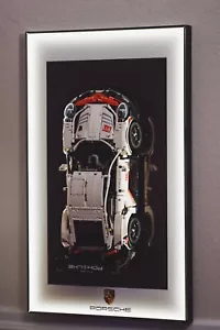 Pre-Assembled LEGO Replica Porsche 911 RSR , Framed LEGO Wall Art, Ready-to-Hang - Picture 1 of 9