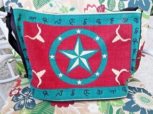 WESTERN PURSE EL PASO SADDLE BLANKET COMPANY WESTERN PURSE STAR LONGHORNS BRANDS - Picture 1 of 5