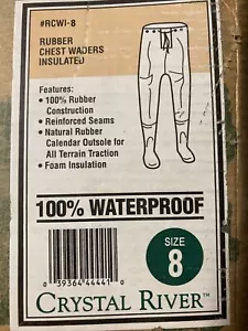 Crystal River￼Fishing/hunting Waders Rubber Waders Insulated 💯 Waterproof Boots - Picture 1 of 13