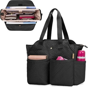 Fasrom Teacher Bag for Work Women, Large Utility Tote Bag with Laptop for Black - Picture 1 of 8