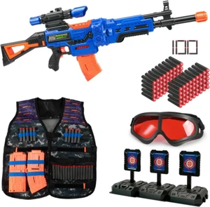 Electric Kids Toy Sniper Rifle with Scope Tactical Vest Kit, Gift for Kids 8-12+ - Picture 1 of 12