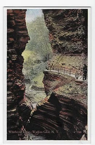Watkins Glen NY Wirbelwindschlucht Vintage Postkarte - Bild 1 von 2