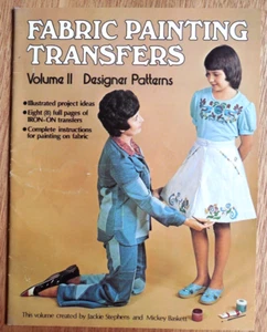 NEU Vintage 1975 Bügelbild "Stoffmalerei Transfers" Band II * Designer Muster - Bild 1 von 5