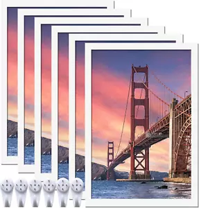 6 Sets 8X12 Picture Frame, Frames for 8 X 12 Canvas Collage Photo Poster Certifi - Picture 1 of 12