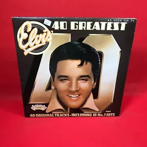 ELVIS PRESLEY 40 Greatest Hits 1975 DOUBLE VINYL LP best of Hound Dog record A - Picture 1 of 7