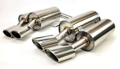 Sistema de escape punta pulida trasera eje silenciador doble eje trasero para BMW M5 E60 2006-2010 V10 Foto 1 de 4