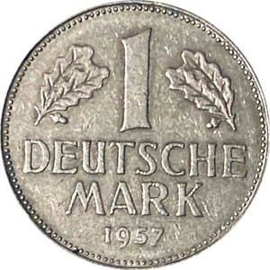 1957 Germany 1 Mark coin, circulated - Picture 1 of 5