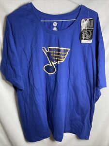 St Louis Blues Shirt Womens Plus Size 4XL Blue NHL Hockey