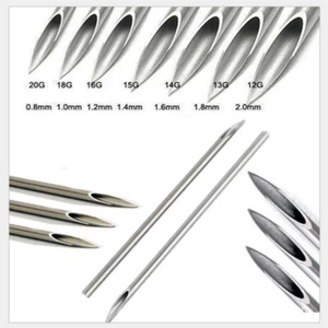 100pcs Nose Lip Piercing Needles Body Piercing Jewelry Disposable Tattoo Tools - Picture 1 of 2