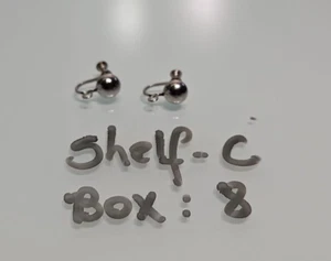 Sterling Silver .925 Screw Back Earrings Findings...add your own dangle 7.78 mm - Picture 1 of 8