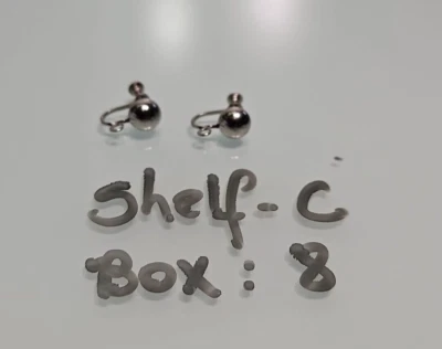 Pendientes de plata de ley .925 atornillados...añade tu propio colgante 7,78 mm Foto 1 de 4