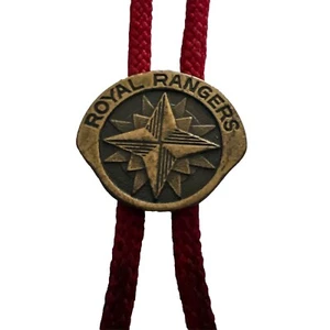 Vintage Royal Rangers Corded Red Bolo Tie 16" Drop - Picture 1 of 3