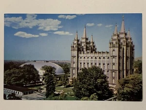 Vintage 50s Mormon Temple Postcard Salt Lake City Utah Tabernacle Organ LDS - Picture 1 of 6