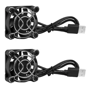 2Pcs 40mm DC 5V USB Dual Ball Bearing Fan 4cm 4010 40x10mm Brushless DC Cooling - Picture 1 of 7