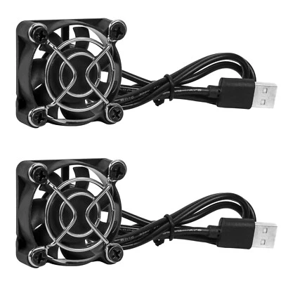 2Pcs 40mm DC 5V USB Dual Ball Bearing Fan 4cm 4010 40x10mm Brushless DC Cooling - Image 1 of 4