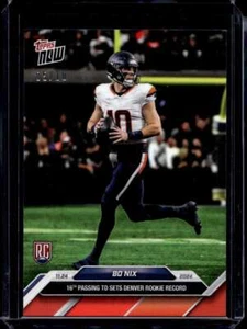 2024 Topps Now #13 Bo Nix RC Rookie Red Parallel Card #d /10 - Picture 1 of 2