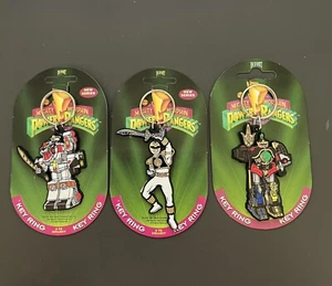 Rare Vintage Mighty Morphin Power Rangers 1994 3 Keychain Set - Picture 1 of 5