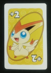 2019 UNO Pokemon Card Yellow Victini Draw 2 Card - Picture 1 of 2