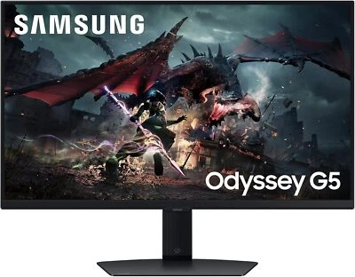 Samsung Gaming Monitor 27 Zoll Bildschirm G5 180Hz 1ms HDMI DP QHD 1440p HDR400 - Bild 1 von 4