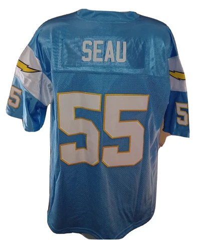Mens large 50  Mitchell & Ness Junior Seau Powder Blue San Diego Chargers Jersey Cover
