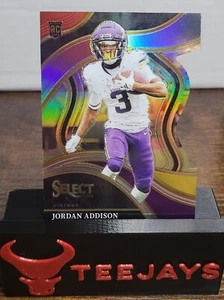 2023 Panini Select Jordan Addison Club Level Red &Yellow Die-Cut Prizm #254 - Picture 1 of 2