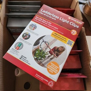 175 Light Hanger Clip Ladderless White Plastic Simple Living Gutters Or Shingles - Picture 1 of 6