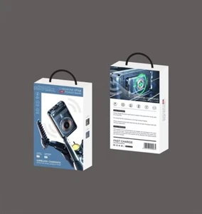 POWER BANK DA 10.000MAH CYBER PUNK STYLE RICARICA WIRELESS BLUE CAVO INCLUSO - Imagen 1 de 14