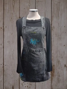 Fair Trade - Gringo Elephant Embroidered Dungaree Dress - S/M,M/L,XL(N464-DS1) - Picture 1 of 4
