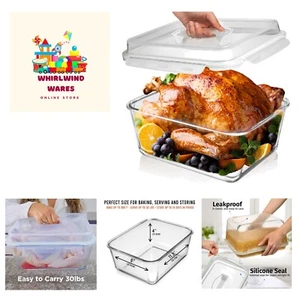 Contenedor de almacenamiento de alimentos de vidrio grande de 6500 ml / 220 oz / 28 tazas con... - Imagen 1 de 10