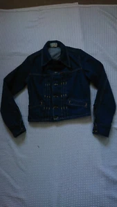 VINTAGE RARO LOIS VALENCIA DONNA GIACCA DENIM STILE CORTO ADERENTE TG 38 - Foto 1 di 8