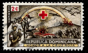 1944 RED CROSS DOMINICAN  REPUBLIC Airplane Battlefield / NURSE Child Sc#409 VF - Picture 1 of 1
