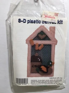Vintage RS Designs 1988 3D Plastic Canvas Kit 1506 Duck with Jug NEW - Picture 1 of 5