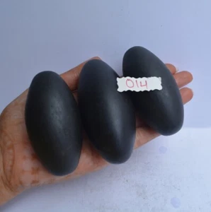 Pietra Lingam Shiva Nera dall'India Pulisce Purifica Porta Energia Positiva - 3pz - Foto 1 di 10