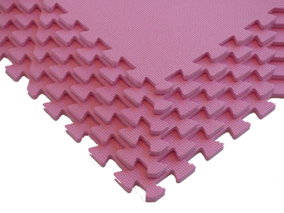 Azulejos cuadrados suaves entrelazados Get Rung de 3/8" EVA - Alfombra antifatiga para gimnasio y juego Foto 1 de 2