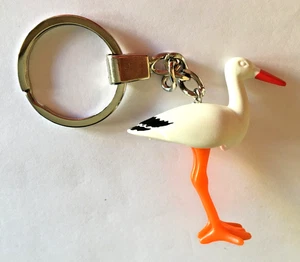 Playmobil Miniature Stork Keychain - 149 - Bird Animal - Picture 1 of 3