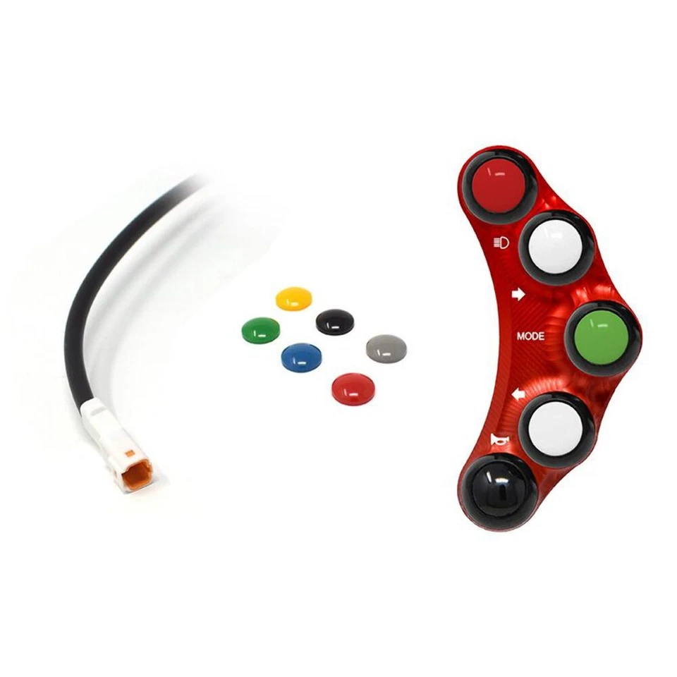 INTERRUPTOR MANILLAR IZQUIERDO VERSIÓN CALLE ROJO JETPRIME DUCATI MONSTER 1200/S 2014-18 Foto 1 de 4