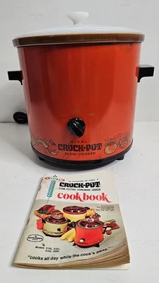 Vintage Rival  Orange 3.5 Qt. Slow Cooker Crock Pot Model 3100/2 VGC Tested - Image 1 of 4