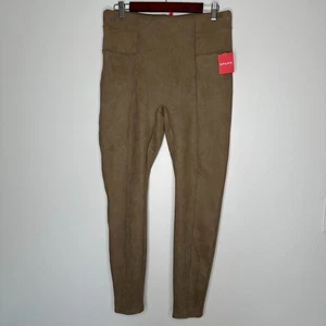 NWT Spanx Faux Suede Leggings Womens XL Pull on Camel High Waisted Ankle Stretch - Picture 1 of 10