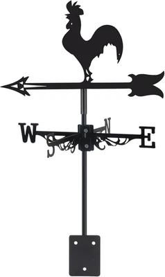 Rooster Metal Weather Vane Wind Direction Indicator Outdoor Weather Vanes Roof M - Image 1 of 4