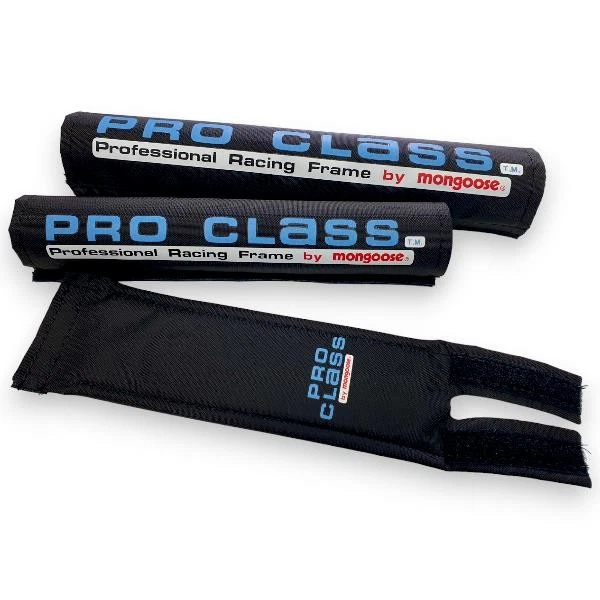 Mongoose Nylon pad set - PRO CLASS "custom" BLACK - old school bmx - Image 1 of 1