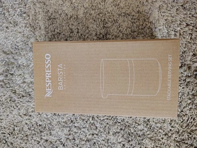 NUEVO Juego de Servir Apilable Nespresso Nuevo en Caja Colección Barista Cerámica Foto 1 de 3